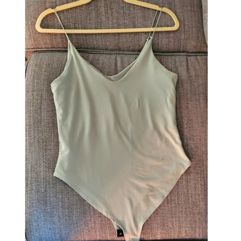 Sage green body suit